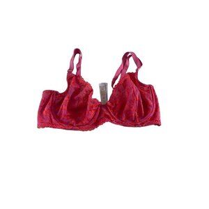 Savage X Fenty Women's Pink Lace Underwired Bra - 36D